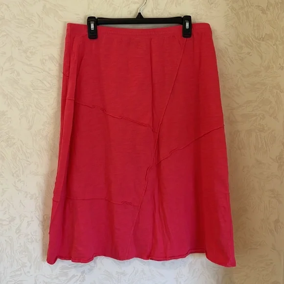 J Jill Pink Lightweight Cotton Knee-Length Skirt Size M - Picture 4 of 6